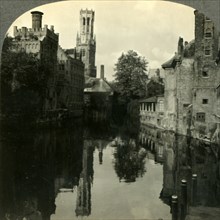 'Among the Peaceful Canals, Beloved by Artists in Bruges, Belgium', c1930s. Creator: Unknown.