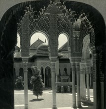 'Court of the Lions, Alhambra Palace, Granada, Spain', c1930s. Creator: Unknown.