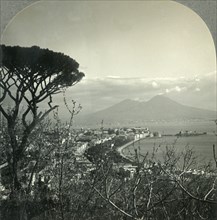 'Vesuvius and Beautiful Naples from Posilipo Heights, Italy', c1930s. Creator: Unknown.