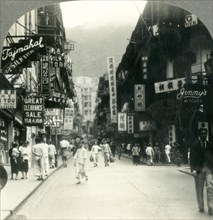 'A Picturesque Thoroughfare in Hong Kong, China', c1930s. Creator: Unknown.