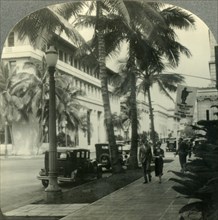 'Bishop Street from the Dillingham Building, Honolulu, Hawaii', c1930s. Creator: Unknown.