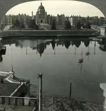 'The Harbor and Parliament Buildings at Victoria, B.C., Canada', c1930s. Creator: Unknown.