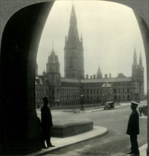 'Parliament Buildings and West Block with McKenzie Tower., Ottawa, Canada.', c1930s. Creator: Unknown.