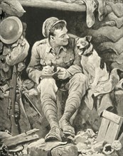 Give Her My Love! Tommy and His Canine Friend', 1917. Creator: Stanley L Wood.