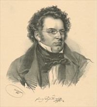 Portrait of Franz Schubert (1797-1828), 1846. Creator: Kriehuber, Josef (1800-1876).