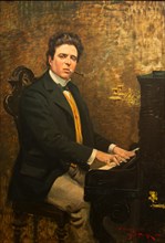 Portrait of the Composer Pietro Mascagni (1863-1945), 1899. Creator: Tommasi, Angiolo (1858-1923).