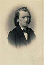 Portrait of the composer Johannes Brahms (1833-1897), ca 1863. Creator: Löwy, Josef (1834-1902).