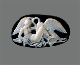 Leda and the Swan (Cameo), 3rd cen. AD. Creator: Classical Antiquities.