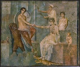 Jupiter and Io, 1st H. 1st cen. AD. Creator: Roman-Pompeian wall painting.