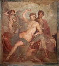 Mars and Venus, 1st H. 1st cen. AD. Creator: Roman-Pompeian wall painting.