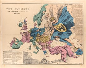 The Avenger: An Allegorical War Map for 1877 , 1876-1877. Creator: Anonymous.