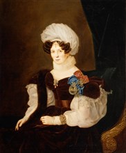 Portrait of Princess Tatyana Vasilyevna Golitsyna (1783-1841), 1835. Creator: Riss, François Nicolas (1804-1886).