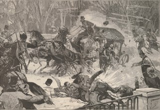 The Assassination of Alexander II on 13 March 1881. From "Le Monde Illustré", 1881. Creator: De Haenen, Frédéric (1853-1928).