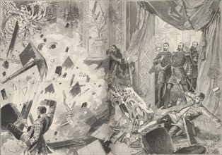 Emperor Alexander II after the explosion, evening of February 17, 1880.  Creator: De Haenen, Frédéric (1853-1928).