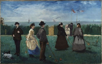 Croquet at Boulogne, c. 1871. Creator: Manet, Édouard (1832-1883).