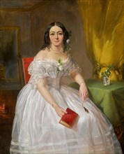 Portrait of Sophia Nikolayevna Karamzina (1802-1856), 1840. Creator: Orlov, Pimen Nikitich (1812-1863).