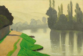 Morning Mist at Andelys, 1917. Creator: Vallotton, Felix Edouard (1865-1925).