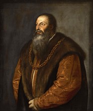 Portrait of Pietro Aretino, ca 1537. Creator: Titian (1488-1576).