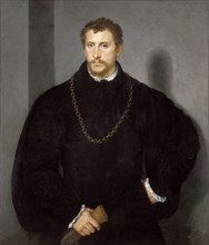 Portrait of a Young Englishman (Portrait of a Young Man with Grey Eyes) , 1540-1545. Creator: Titian (1488-1576).