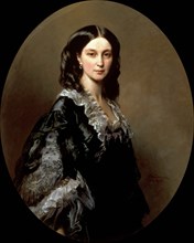 Portrait of Duchess Elizaveta Alexandrovna Baryatinskaya, née Princess Chernysheva (1826-1902), 1858 Creator: Winterhalter, Franz Xavier (1805-1873).