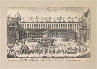 Equestrian ballet in the courtyard of the Vienna Hofburg ..., 1667. Creator: Anonymous.