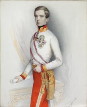Portrait of Emperor Franz Joseph I of Austria, 1849. Creator: Prinzhofer, August (1817-1885).