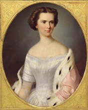 Portrait of Empress Elisabeth of Austria, ca 1855. Creator: Anonymous.