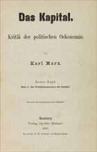 Das Kapital. A Critique of Political Economy by Karl Marx. First edition of Volume I , 1867. Creator: Historic Object.
