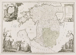 General map of Estonia and Latvia. (Atlas de la Livonie), 1798. Creator: Mellin, Ludwig August von (1754-1835).