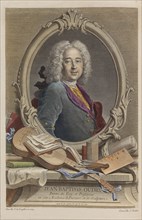 Portrait of Jean-Baptiste Oudry (1686-1755) , 1755. Creator: Tardieu, Jacques-Nicolas (1716-1791).
