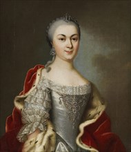 Portrait of Princess Maria Louise Albertine of Hesse-Darmstadt ?, ca 1760. Creator: Fiedler, Johann Christian (1697-1765).
