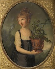 Madame Larsonnier, née Edmée Gabiou as a little girl with an Etruscan vase. Creator: Lemoine, Marie Elisabeth (1754-1820).