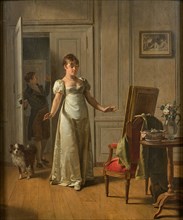 Une femme surprise, 1808. Creator: Drolling, Martin (1752-1817).