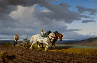 The Ploughing, 1844. Creator: Bonheur, Rosalie (Rosa) (1822-1899).