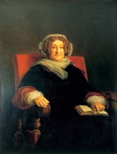 Portrait of Madame Clicquot, née Ponsardin (1777-1866), Between 1851 and 1860. Creator: Cogniet, Léon (1794-1880).
