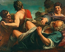 The Drunkenness of Noah. Creator: Tiarini, Alessandro (1577-1668).