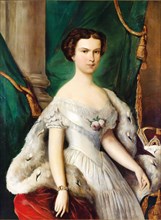 Portrait of Elisabeth of Bavaria, ca 1855. Creator: Anonymous.