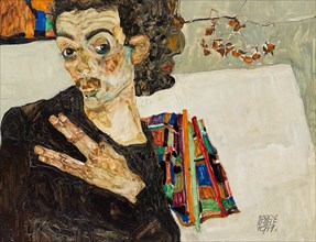 Self-Portrait, 1911. Creator: Schiele, Egon (1890-1918).