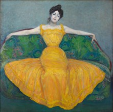 Lady in yellow, 1899. Creator: Kurzweil, Max (Maximilian) (1867-1916).