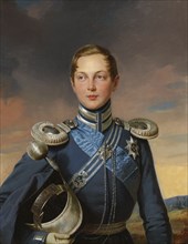 Portrait of Tsarevich Alexander Nikolaevich of Russia (1818-1881). Creator: Stieler, Joseph Karl (1781-1858).
