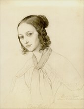 Portrait of Clara Wieck-Schumann (1819-1896), 1836. Creator: Leyser, Elwine von (1805-1885).