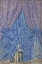 Design of curtain for the ballet Sleeping beauty by P. Tchaikovsky, 1921. Creator: Bakst, Léon (1866-1924).