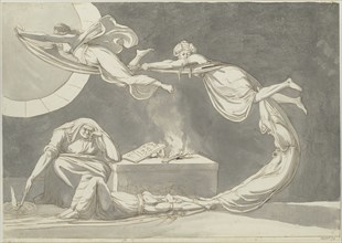 Conjuration scene with a witch at the altar, 1779. Creator: Füssli (Fuseli), Johann Heinrich (1741-1825).