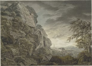 Heroic landscape in the thunderstorm, c. 1790. Creator: Kobell, Franz Innocenz Josef (1749-1822).
