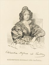 Portrait of Klementyna Hoffmanowa (1798-1845), c. 1840. Creator: Anonymous.
