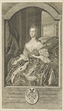 Portrait of Empress Catherine II (1729-1796), 1762. Creator: Bernigeroth, Johann Martin (1713-1767).