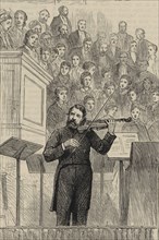 Portrait of the violinist and composer Joseph Joachim (1831-1907) , 1877. Creator: Harral, Horace (1817-1905).