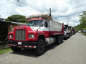 Mack Truck at a truck stop in Costa Rica 2018. Creator: Unknown.