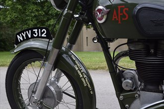 1954 Matchless G3 LS Auxiliary Fire Service motorcycle. Creator: Unknown.