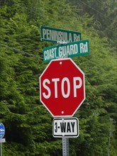Stop road sign, British Columbia, Canada 2018. Creator: Unknown.